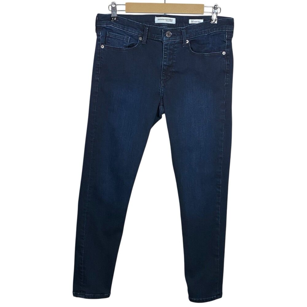 Banana Republic High Rise Jeans Womens 30 Blue Dark Wash Skinny Ankle Casual